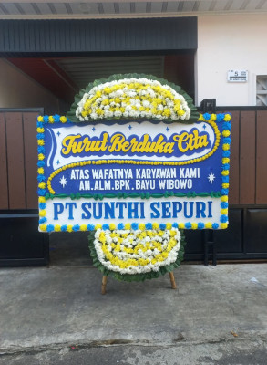 Papan Bunga Duka di Tabanan